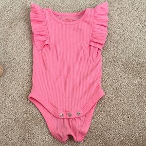 Cat & Jack Pink Ruffle Sleeve Bodysuit